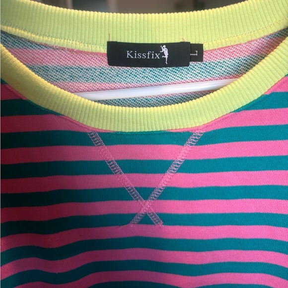 Neon stripe long sleeve sweatshirt top - Picture 4 of 4
